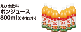 えひめ飲料 ポンジュース800ml（6本セット）